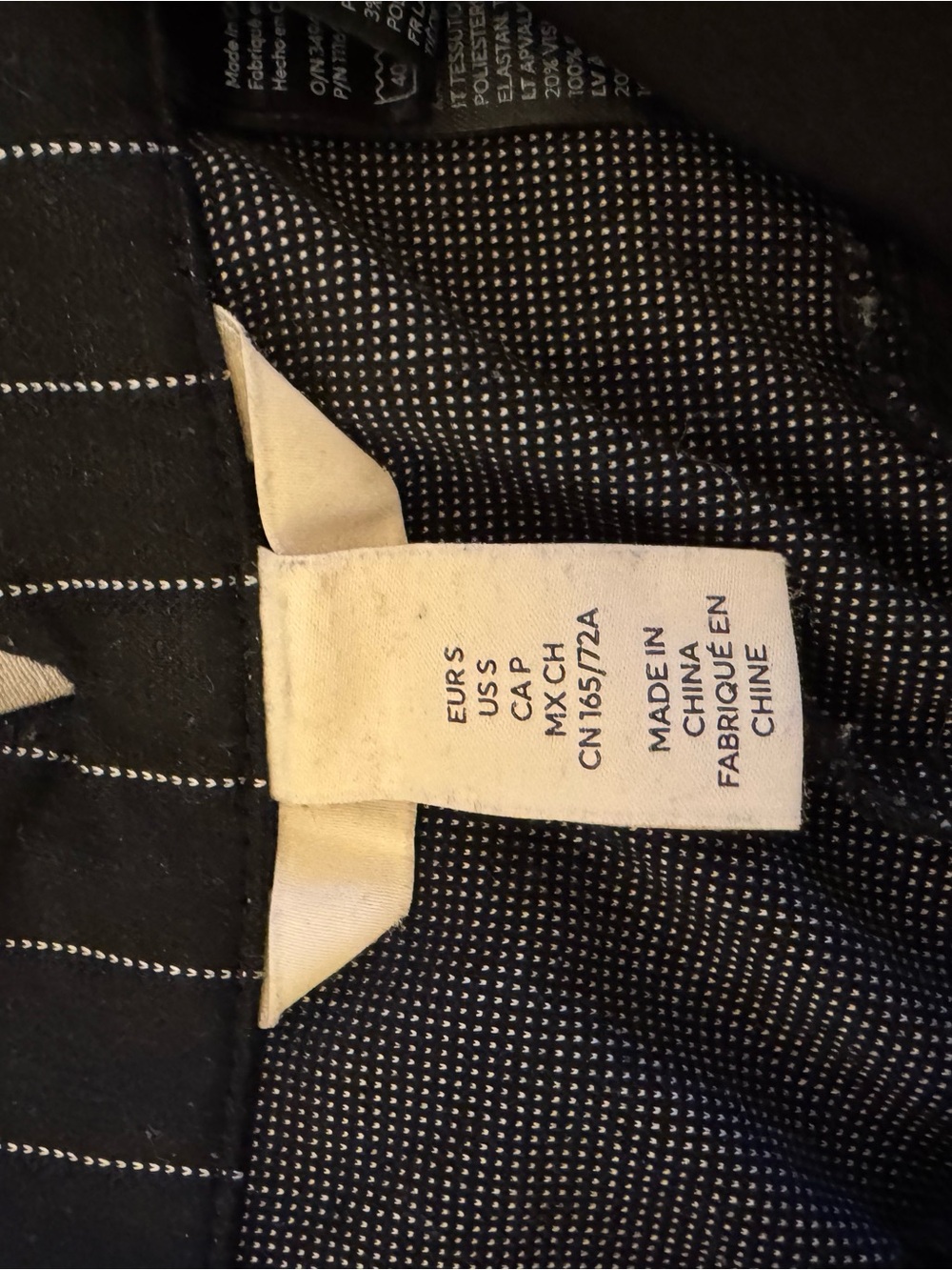 Black Pinstripe women’s wide leg Pleated Dress Pants - Picture 3 of 4